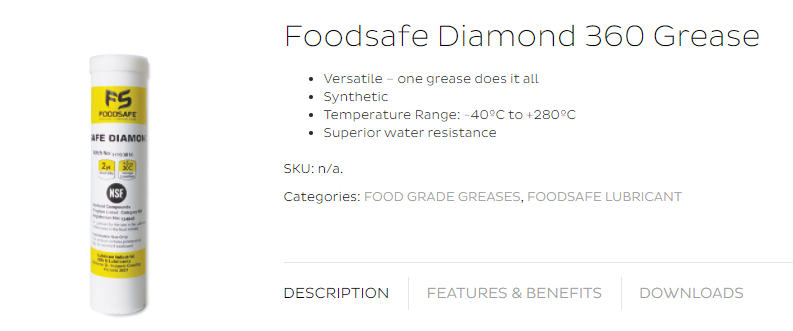 Thịt bò thực phẩm Foodsafe Diamond 360