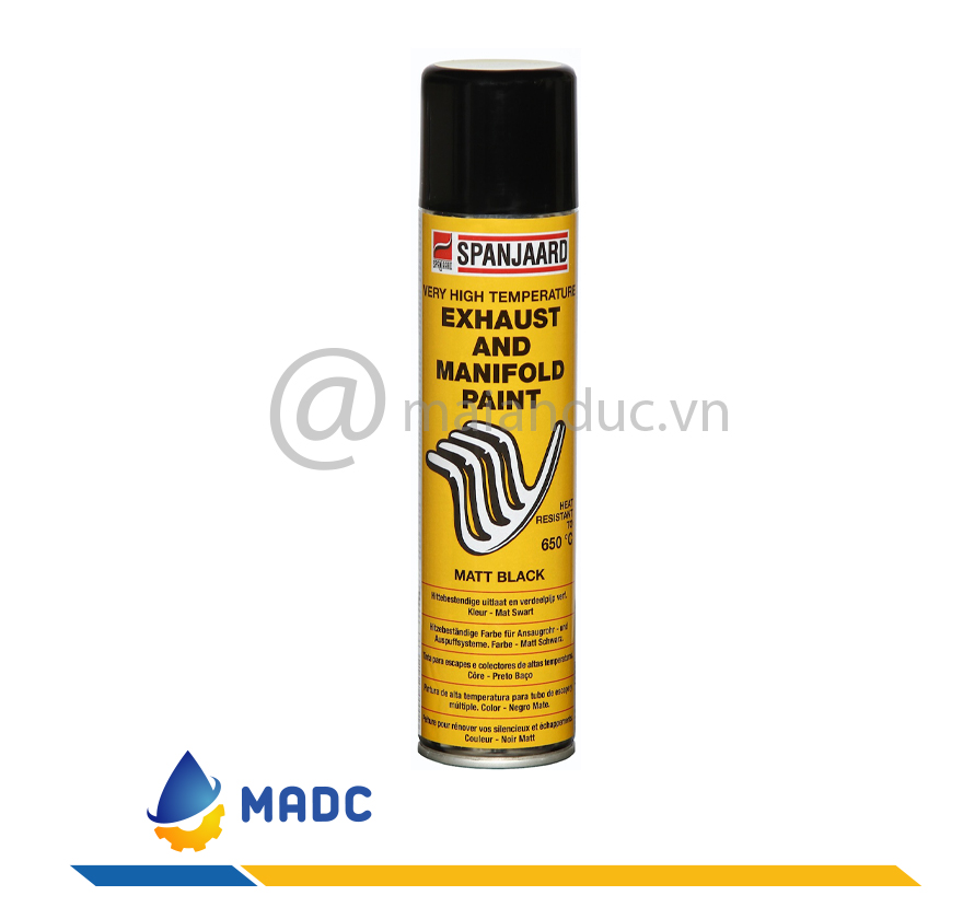 Bình xịt sơn chống cháy Spanjaard Exhaust & Manifold Paint 5 Spanjaard Exhaust & Manifold Paint ( Black)