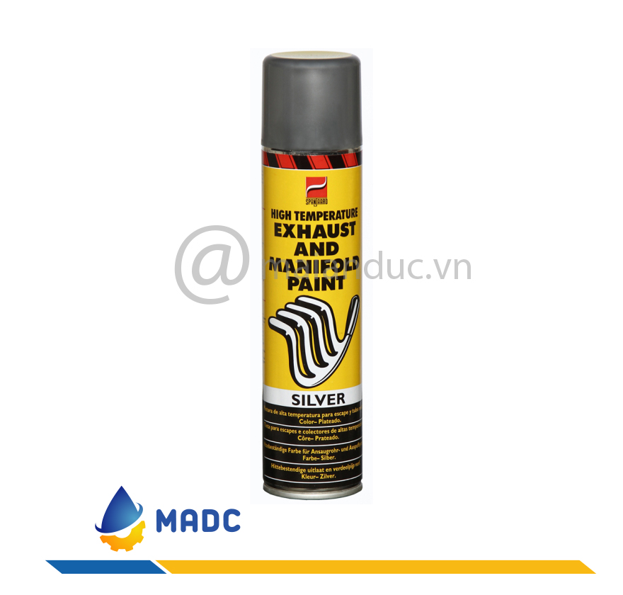Bình xịt sơn chống cháy Spanjaard Exhaust & Manifold Paint 6 Spanjaard Exhaust & Manifold Paint ( SILVER)
