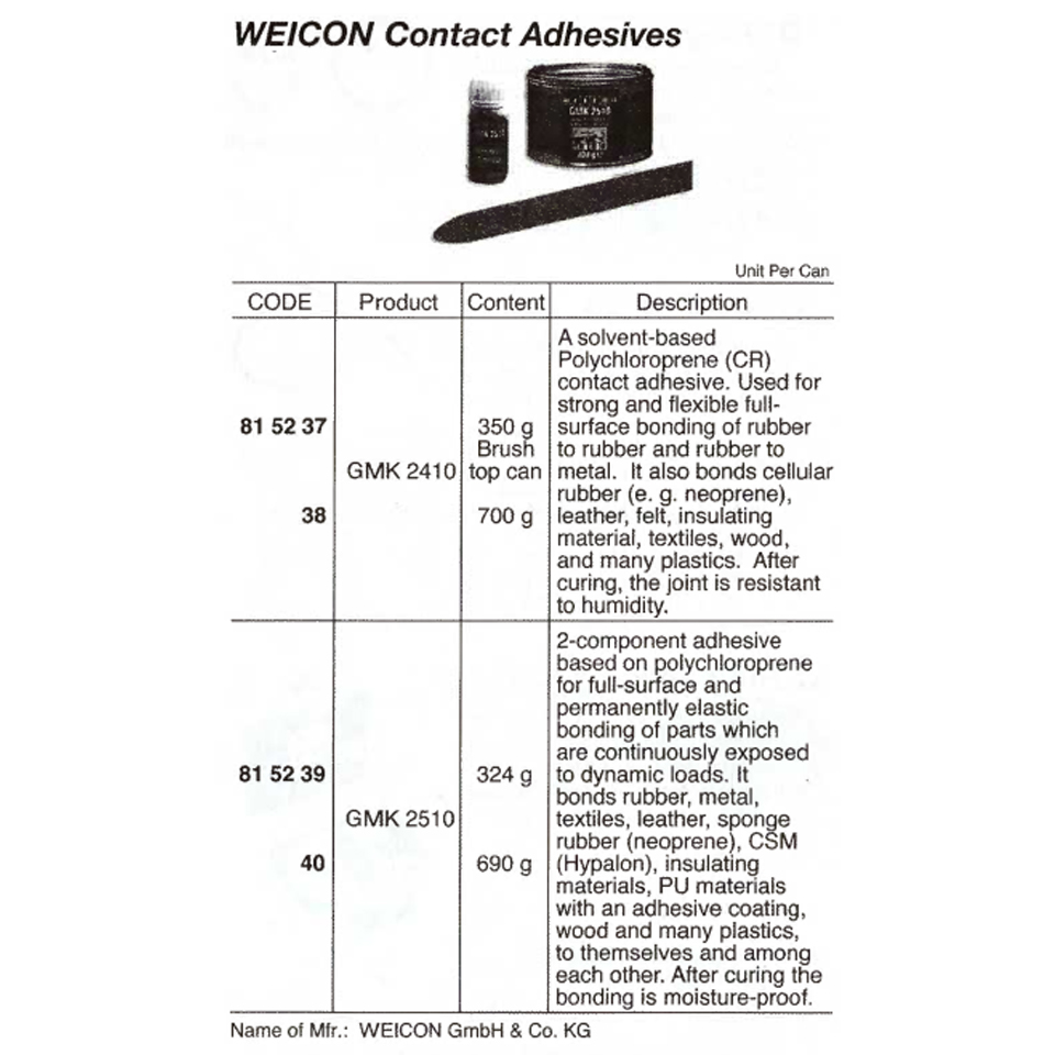 815239 Weicon Contact Adhesives GMK 2510 324 g 1